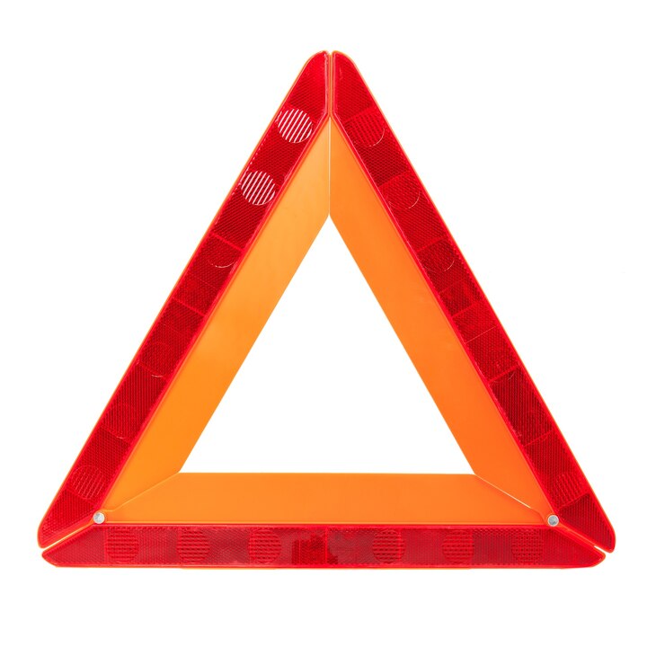 Foto sinal triangular de alerta de segurança de perigo