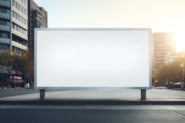 Sinalização de rua urbana para anunciar e marketing outdoor de marketing espaço em branco para publicidade e exibição de cartazes e anúncio de sinalização