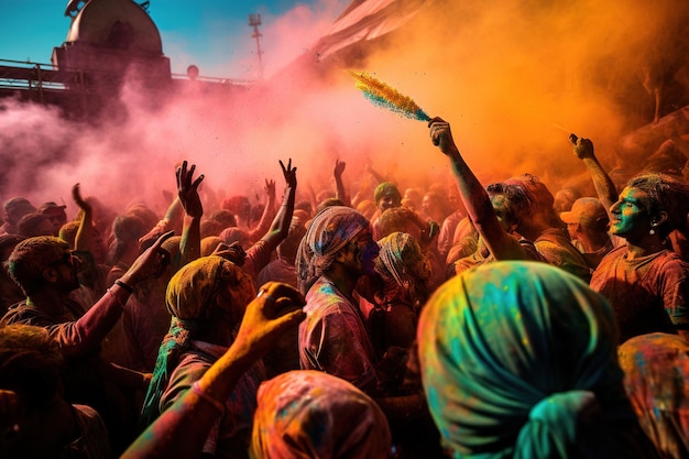 Una sinfonía de colores Celebraciones artísticas de Holi Tendencias de la moda de Alta Costura de Holi Inspiradas en el festival