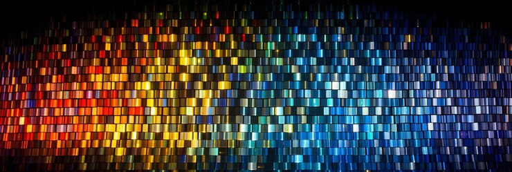 Foto una sinfonía de colores una representación cuidadosa de una vasta pila de cds