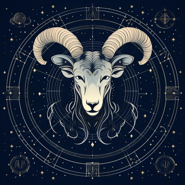 Sinfonía estrellada que trasciende las fronteras con la constelación de Aries en un lienzo azul oscuro