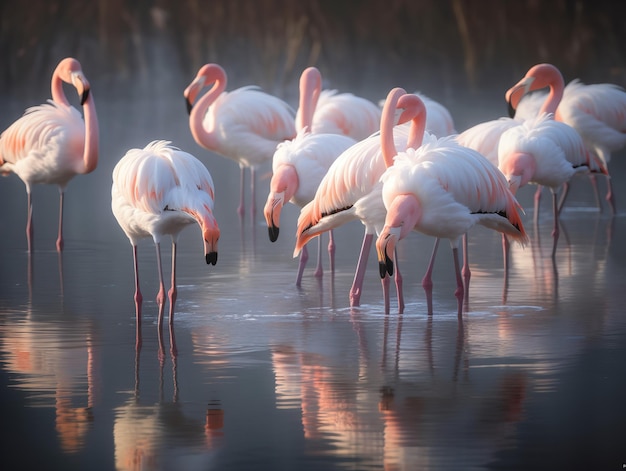 Una sinfonía de flamencos Armonía en los humedales