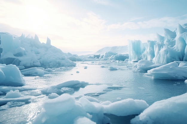 La sinfonía del hielo azul es un fondo hipnótico