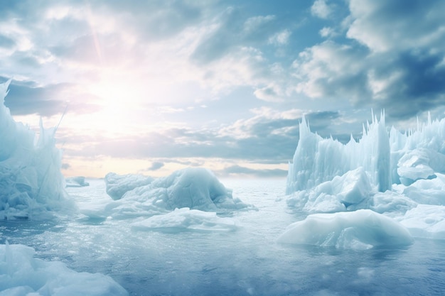 La sinfonía del hielo azul es un fondo hipnótico