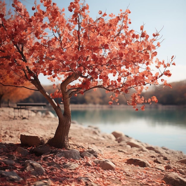 Una sinfonía de hojas Paisaje de árboles Foto