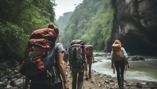 Foto una sinfonía nómada de aventura y descubrimiento