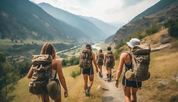 Foto una sinfonía nómada de aventura y descubrimiento