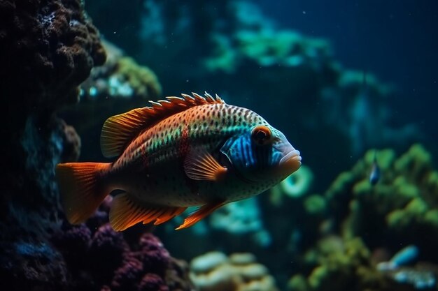 Sinfonía del océano Vida marina colorida con peces y corales