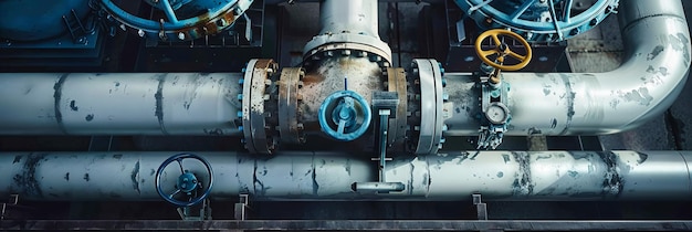 Una sinfonía de tubos y válvulas de acero que tejen a través de la fábrica tocando la melodía industrial del progreso y la potencia