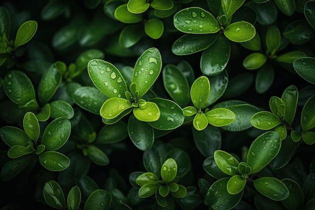 La sinfonía verde de la naturaleza: primer plano cautivador de hojas exuberantes