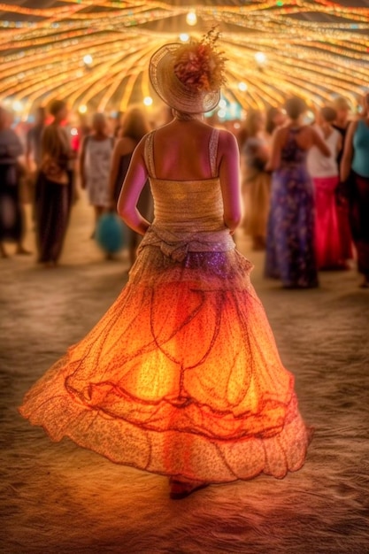 La singularidad de los disfraces alucinantes en el festival Burning Man IA generativa