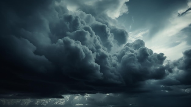 Siniestras nubes de tormenta abstractas oscuras