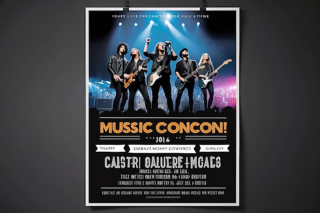 Sinta o cartaz do concerto de música rítmica