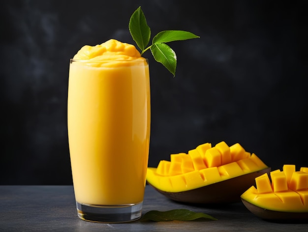 Foto sipe o seu caminho para a saúde a deliciosa receita de smoothie de manga que você deve tentar