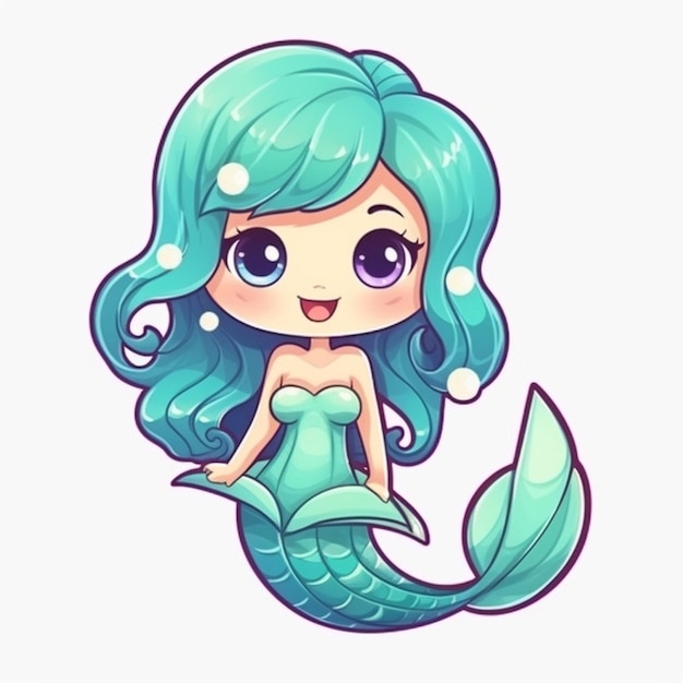 Foto la sirena de kawaii