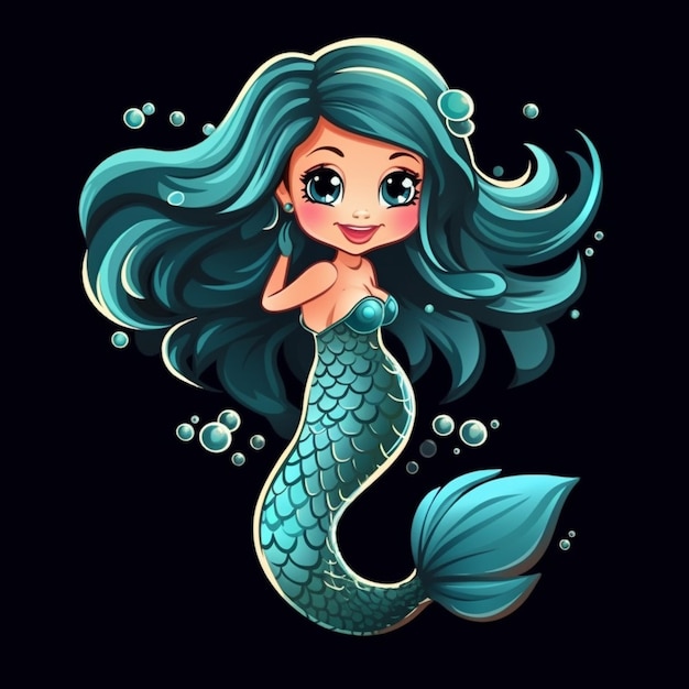 Foto la sirena de kawaii