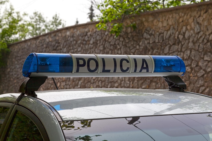 Foto sirene do carro de polícia albanês 39s