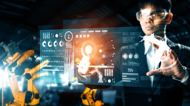Sistema avanzado de brazo robótico Mlp para la industria digital y la tecnología robótica de fábrica