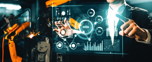 Sistema avanzado de brazo robótico Mlp para la industria digital y la tecnología robótica de fábrica