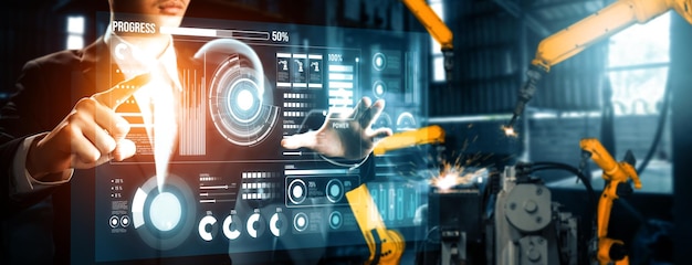 Sistema avanzado de brazo robótico XAI para la industria digital y la tecnología robótica de fábrica