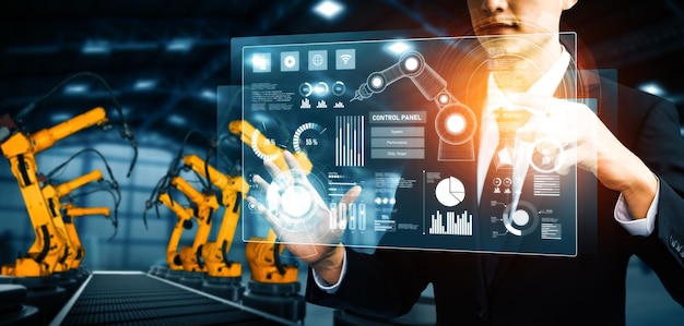 Sistema avanzado de brazo robótico Xai para la industria digital y la tecnología robótica de fábrica