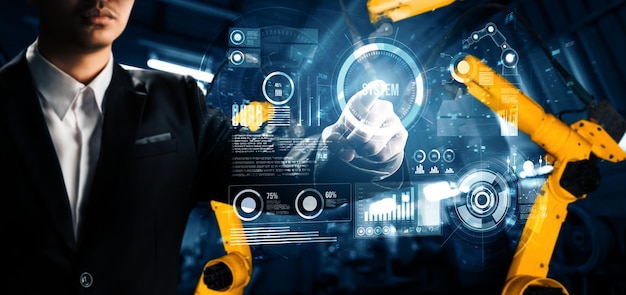 Sistema avanzado de brazo robótico Xai para la industria digital y la tecnología robótica de fábrica