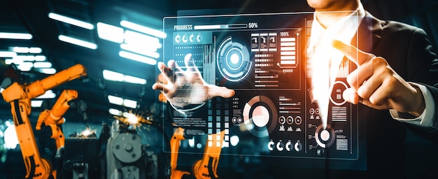 Sistema avanzado de brazo robótico Xai para la industria digital y la tecnología robótica de fábrica