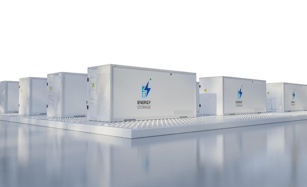 Sistema de armazenamento de energia de renderização 3d ou unidade de recipiente de bateria