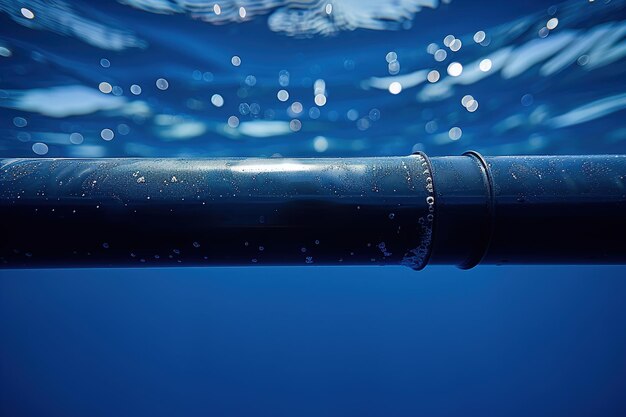 Foto sistema de filtração de alta tecnologia extrai microplásticos da água do mar num processo avançado de limpeza dos oceanos