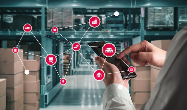 Sistema de gerenciamento de armazém inteligente com tecnologia inovadora de internet das coisas