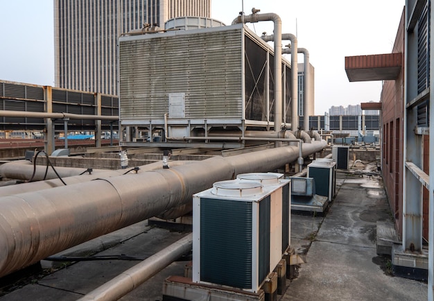 Sistema de HVAC de telhado industrial