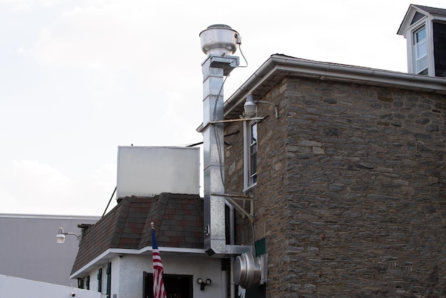 Sistema de parede de ar de ventilador real de aço de tubo externo