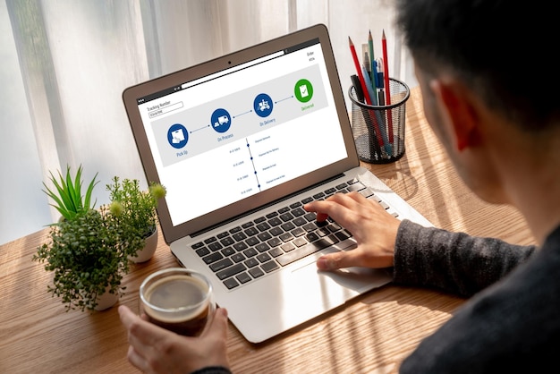 Sistema de rastreamento de entrega para comércio eletrônico e negócios on-line modernos