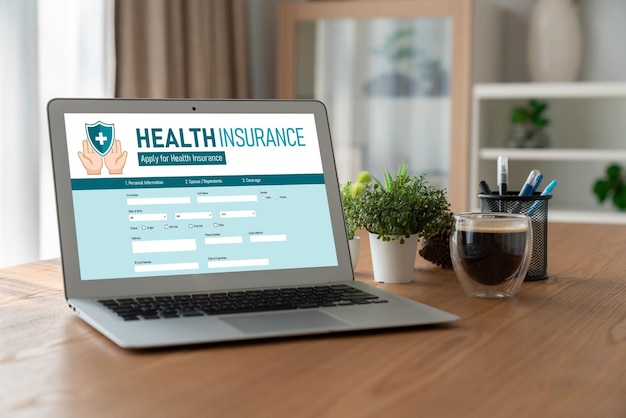 Sistema de registro moderno de site de seguro de saúde para facilitar o preenchimento de formulários