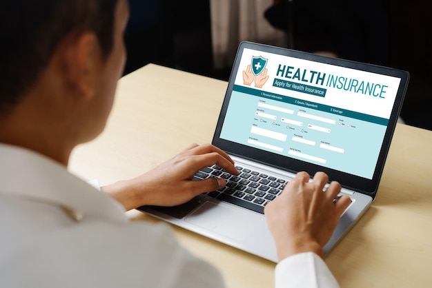 Sistema de registro modish do site de seguro de saúde