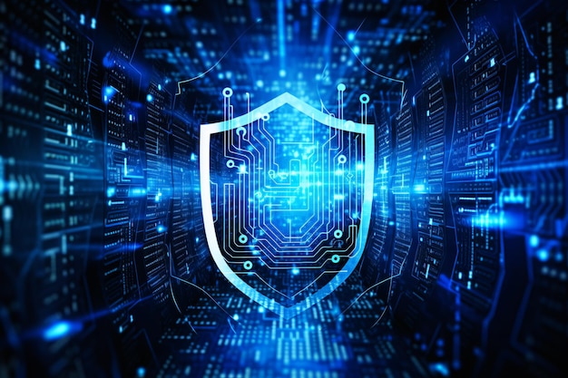 Sistema de Segurança de Dados Digitais Segurança Cibernética Análise de Big Data Ilustração