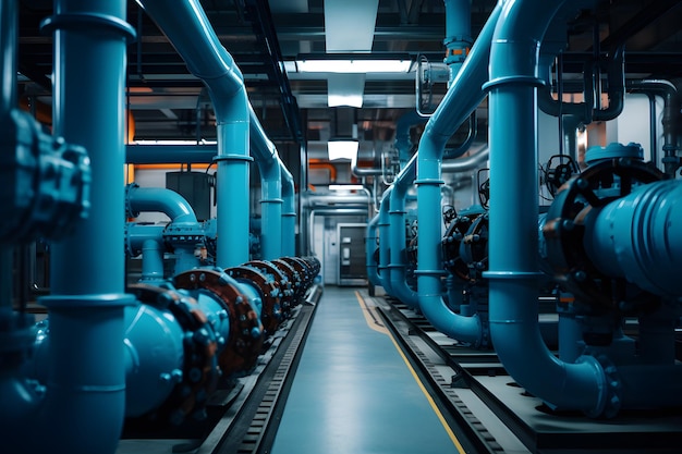 Foto sistema de tubulação tubulações de dessalinização ilustração industrial tubulação industrial instalação industrial ind