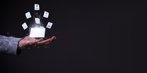 Sistema de gestión de documentos de carpetas de metaverso de conexión a Internet global virtual base de datos de documentación en línea y automatización de procesos