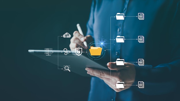 Sistema de gestión de documentos DMS base de datos de documentación en línea y automatización de procesos para administrar eficientemente los archivos, el conocimiento y la documentación en la empresa con ERP Tecnología empresarial corporativa