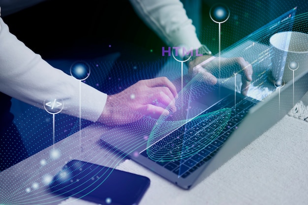 Sistema Html para el concepto del sitio web