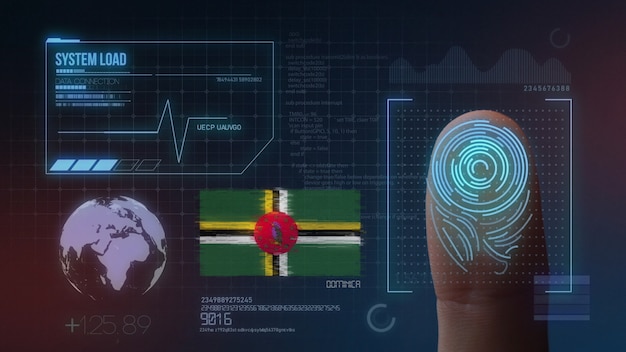 Sistema de identificación biométrica de escaneo de huellas digitales Nacionalidad dominica