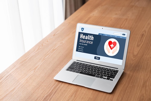 Sistema de registro moderno del sitio web del seguro de salud
