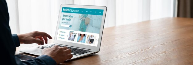 Sistema de registro moderno del sitio web del seguro de salud