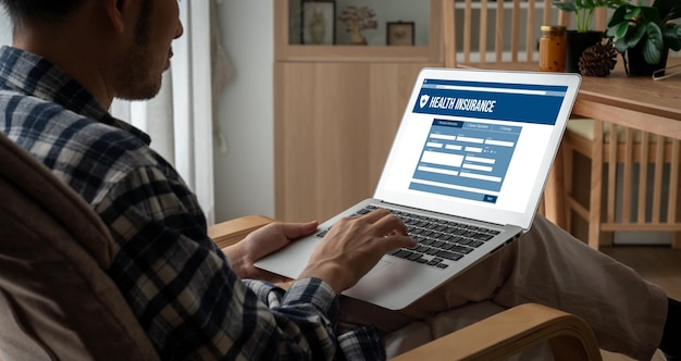 Sistema de registro moderno del sitio web del seguro de salud