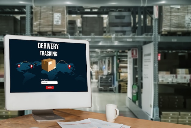 Sistema de seguimiento de entregas para comercio electrónico y negocios en línea de moda para transporte y entrega oportunos de mercancías.