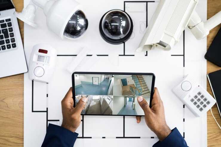 Foto sistema de seguridad cctv alarma equipo para el hogar