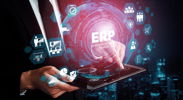 Sistema de software de gestión de recursos empresariales (ERP) para los usuarios de recursos comerciales