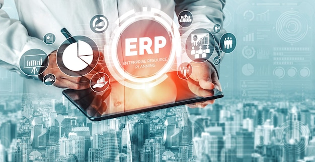 Sistema de software de gestión de recursos empresariales (ERP) para los usuarios de recursos comerciales