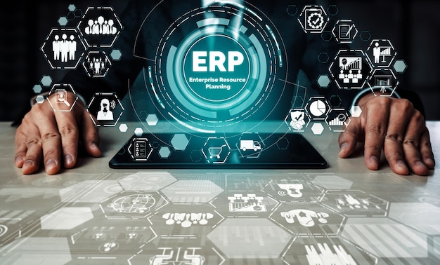 Sistema de software de gestión de recursos empresariales (ERP) para usuarios de recursos comerciales