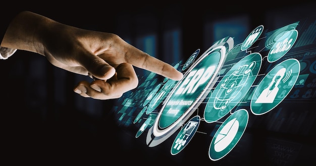Sistema de software de gestión de recursos empresariales (ERP) para los usuarios de recursos comerciales